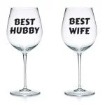 Best hubby And Best Wife Wine Glasses