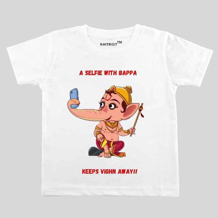 Ganesh T-shirt For Kids Free Customised Baby Product | Knitroot