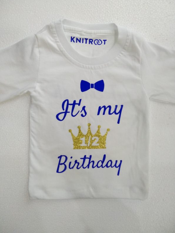 happy 1/2 birthday t-shirt | Knitroot