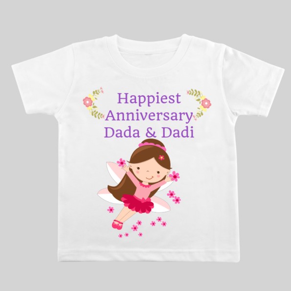 Happiest Anniversery Dada & Dadi Kids Tshirt