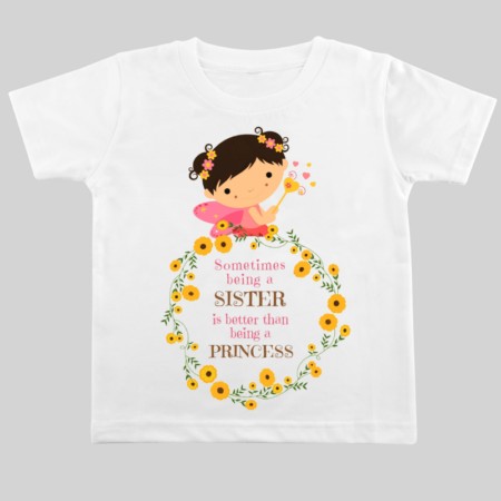 sister princess baby t-shirt | Knitroot