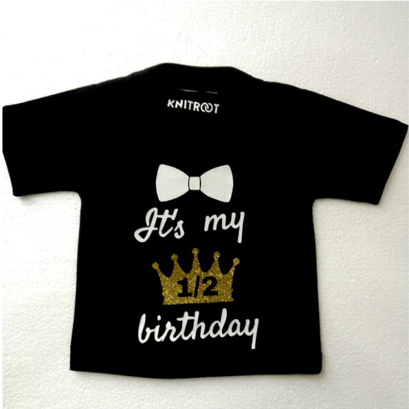 1/2-Birthday-T-shirts | Knitroot