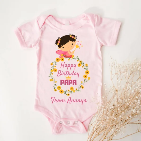 happy birthday papa wishes | baby romper | Knitroot