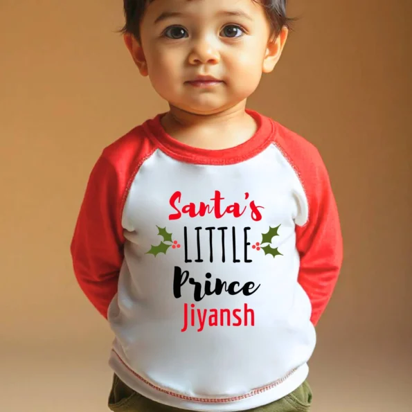 Santa's prince print kid T-shirt