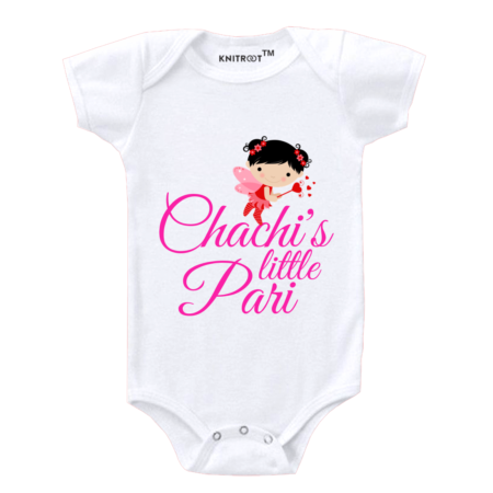 Chachi's Little Pari | girl baby romper | Knitroot
