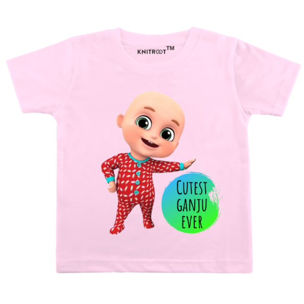 Cutest Ganju Ever-Baby-Tshirt-Pink-knitroot