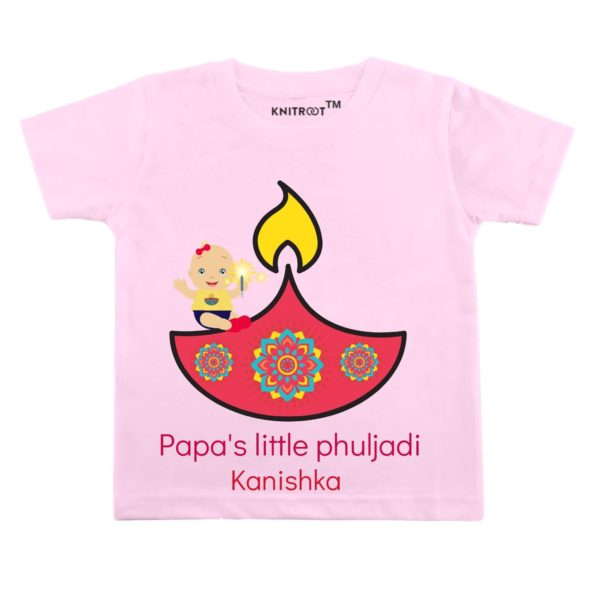 Papa’s Little Phuljadi T-shirt (Pink)