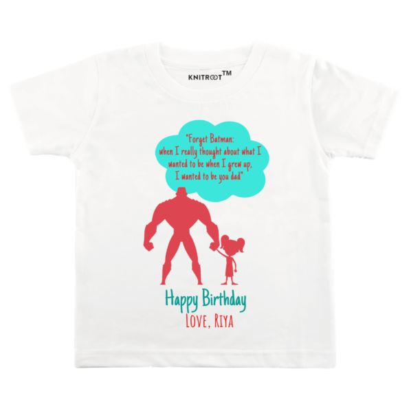 my daddy is my hero | baby t-shirt | Knitroot