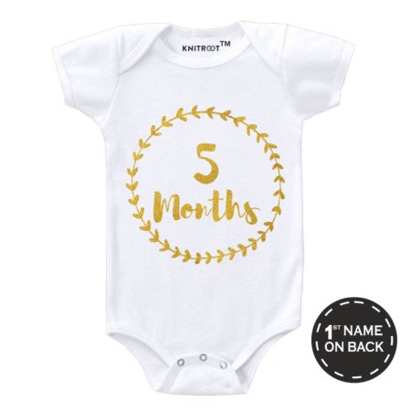 fifth month baby romper | baby month by month | knitroot