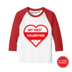 first valentine's day | kids t-shirt | knitroot