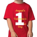 1st Valentine | kids t-shirt | boy and girl | knitroot