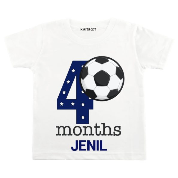 4 month old sport white t shirt