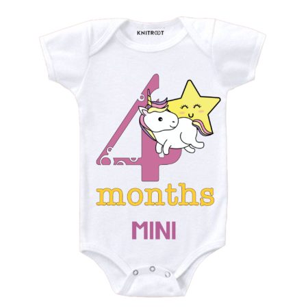 Unicorn Design Romper for four month old baby