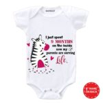 i love my parents customized white newborn baby cute outfit