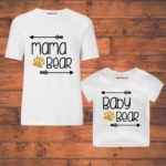 mom and son combo tees stated baby bear
