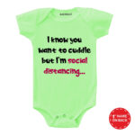 social distancing stated romper for baby