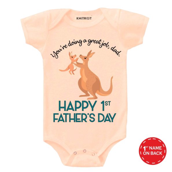 you are doing great job dad , happy father’s day kangaroo design pitch romper