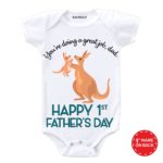 you are doing great job dad , happy father’s day kangaroo design white