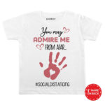 you may admire me from afar tshirt in peach color