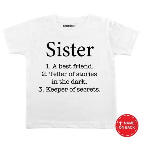 Sister-a-best-friend-white-color-customize-T-shirts-For-Kids