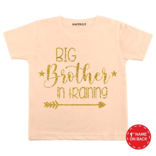 big-brother-in-training-peach-color-customize-T-shirts-For-Kids