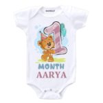 1 Month Teddy Design Baby Outfit