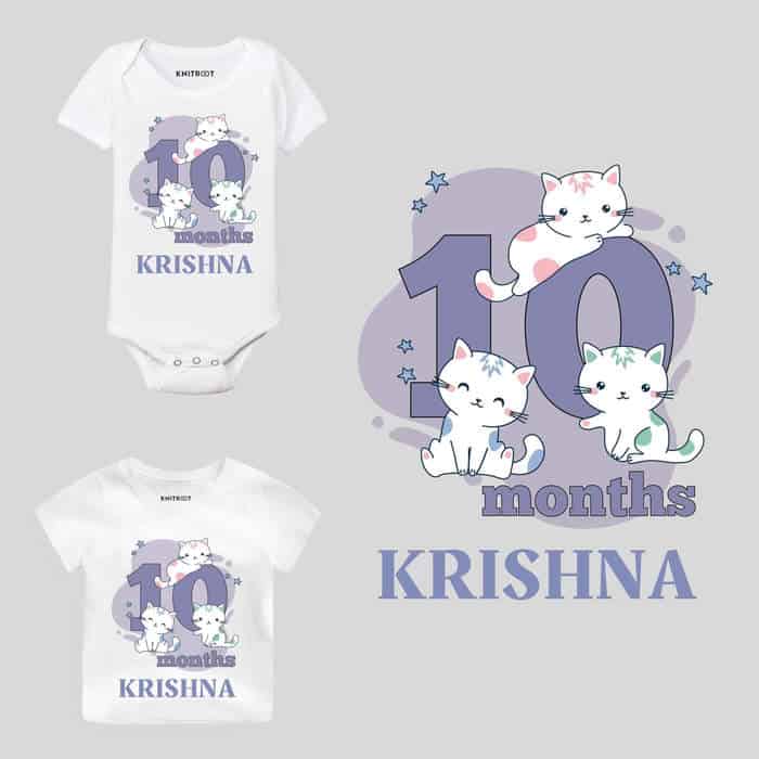 11 Months Baby Birthday Outfit Custom Monthly Birthday Wear KNITROOT