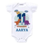 11 Month DINO Theme Newborn Baby Outfit