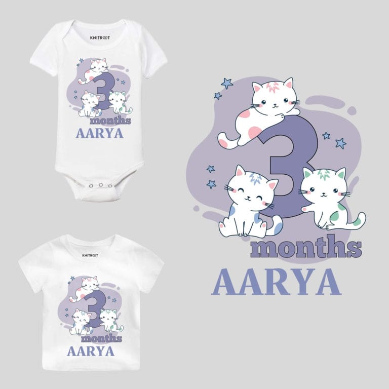 2 Month Baby Birthday Outfit Custom Monthly Birthday Outfit KNITROOT