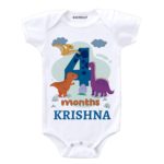 4 Month DINO Theme Newborn Baby Outfit