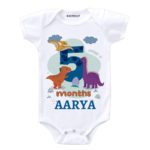 5 Month DINO Theme Newborn Baby Outfit
