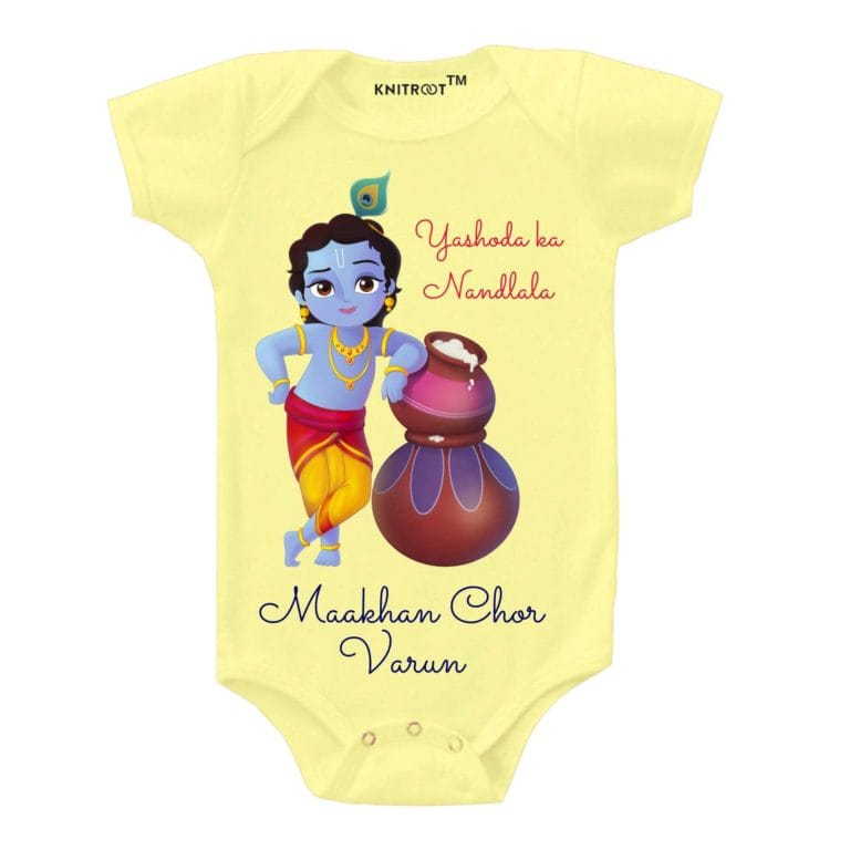 Shree Krishna Dress For Baby Boy Custom Onesies & T shirt Knitroot