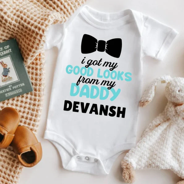 my first fathers day baby boy outfit