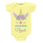 6 Months Unicorn Design Baby Clothes