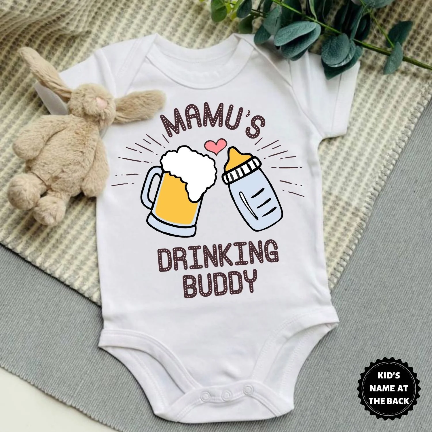Mamu's Drinking Buddy Baby Outfit - KNITROOT