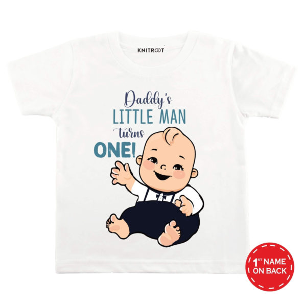Daddys’s Little Man Turns One! Tshirt