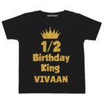 Half Birthday King Glitter Baby Outfit