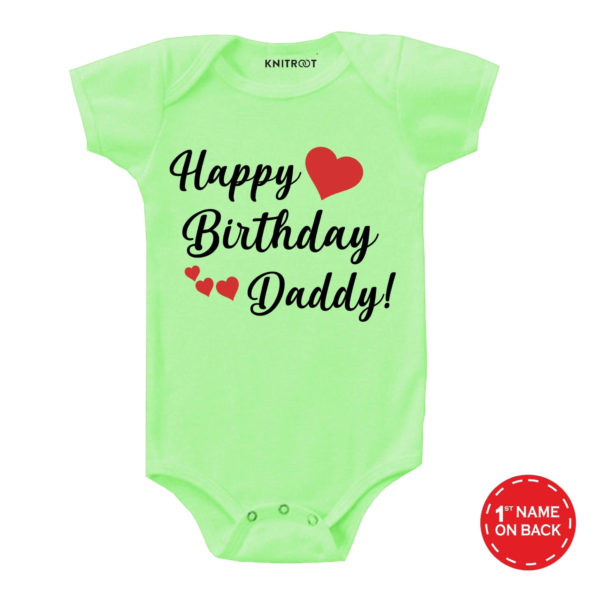 Happy Birthday Daddy! Design Onesie (Green)