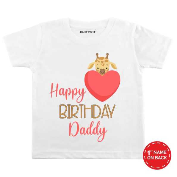 Happy Birthday Daddy Heart T-Shirt
