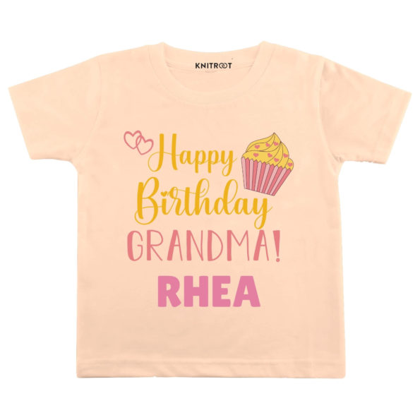 Happy Birthday Grandma! Tshirt (Peach)