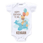 Happy Birthday To Me… Giraffe Design Baby Clothes