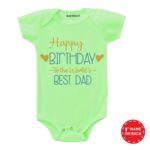 Happy Birthday to The World’s Best Dad Glitter Baby Wear