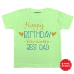 Happy Birthday to The World’s Best Dad Glitter Baby Wear