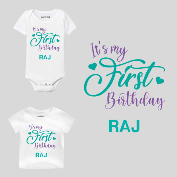 customized 1st birthday onesie boy