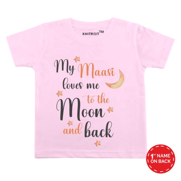 My Maasi Loves Me to The Moon and Back Tshirt (Pink)