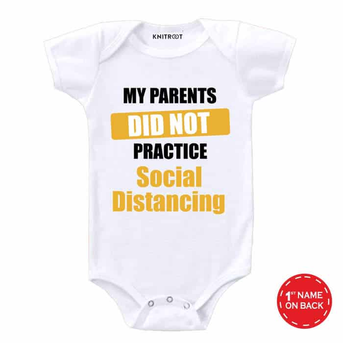 2020 Baby Bodysuit Quarantine My Parents Did Not Social Distance Customizable 
