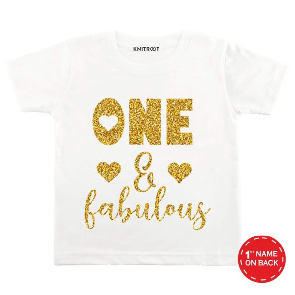 One & Fabulous Glitter T-Shirt