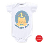 One Month Old Cat Theme Baby Wear