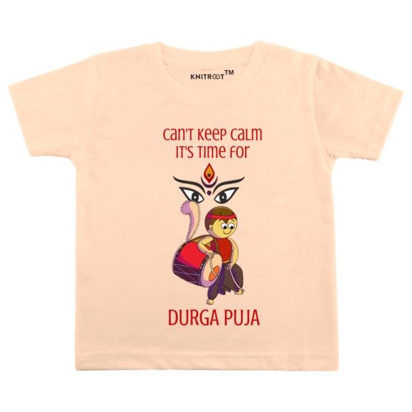 durga-pooja-kid-tshirt-peach-knitroot-595×595
