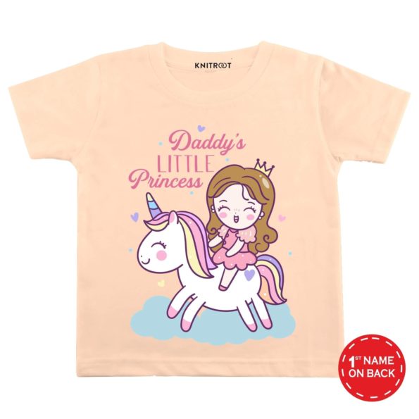 Daddy Little Princess T-shirt (Peach)